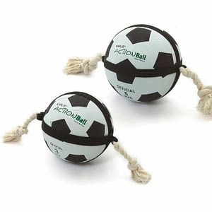 Koiran lelu Actionball jalkapallo narulla