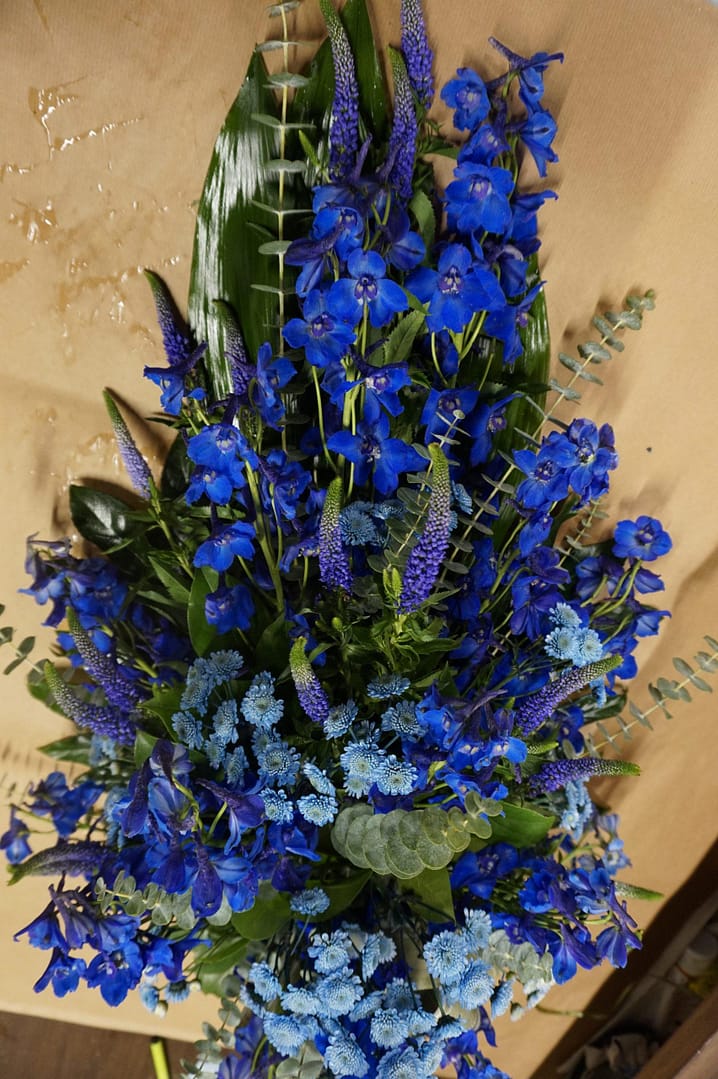 Hautavihko sininen