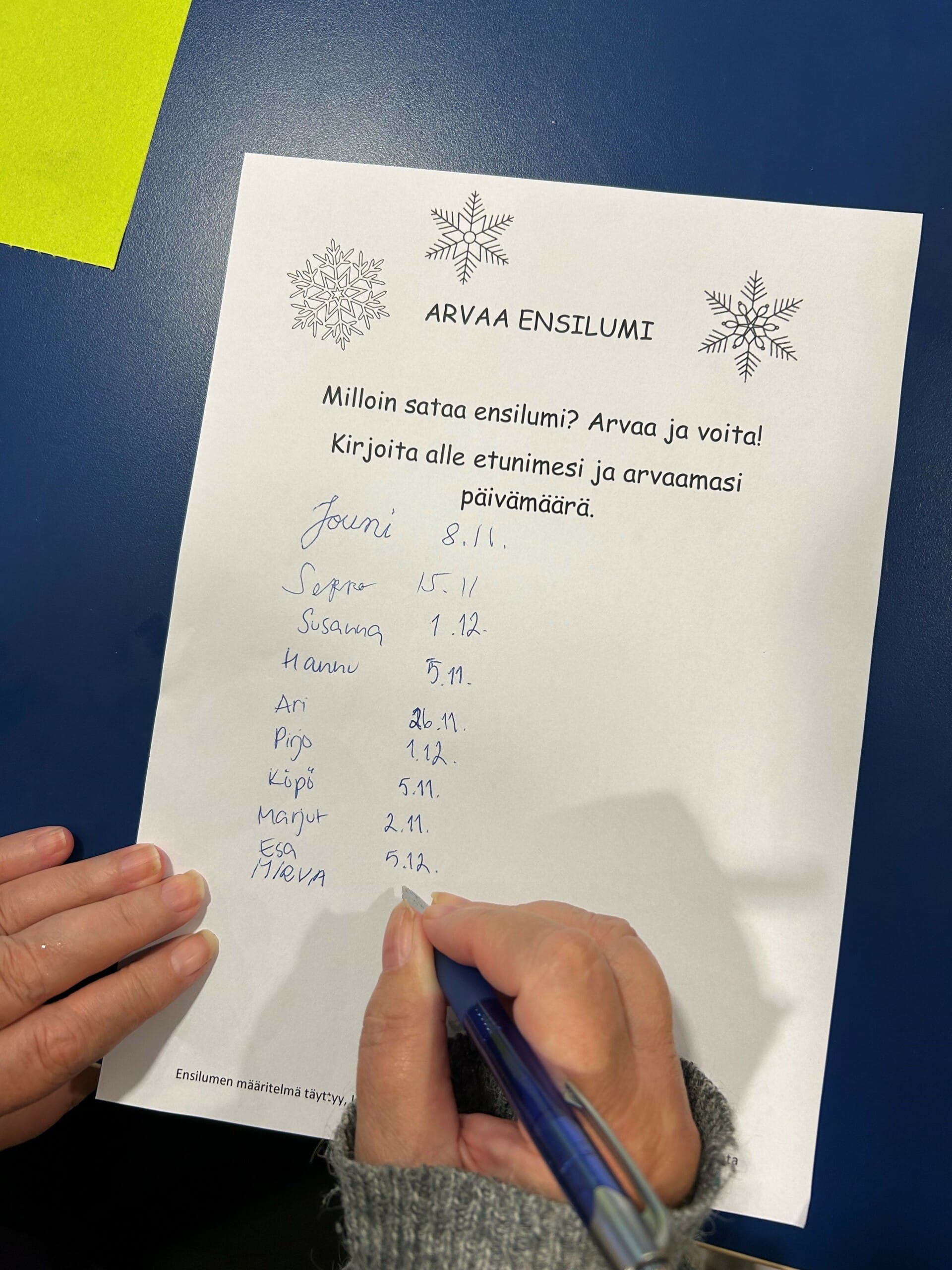 Arvailijoiden kesken palkitaan lähimmäksi arvannut.