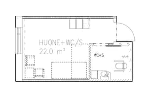 Pohjapiirros hoivakodista.