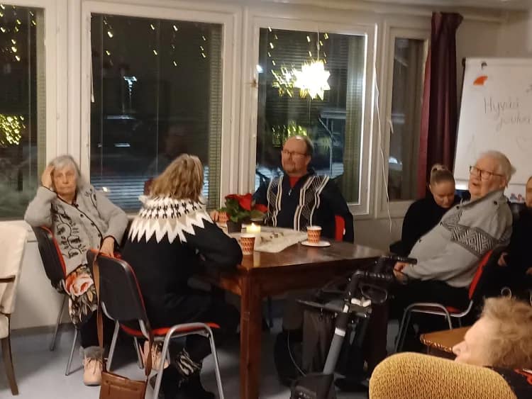 Lämmin talvinen tunnelma.