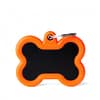 Koiran Nimilaatta - Hiljainen HUSHTAG Alumiini ISO luu, musta oranssilla reunalla