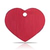 Koiran nimilaatta - Hi-Line Alumiini ISO sydän, punainen