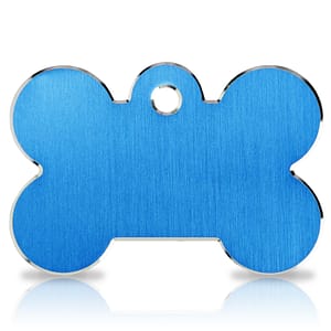 Koiran nimilaatta kaiverruksella - Hi-line Alumiini ISO luu, sininen