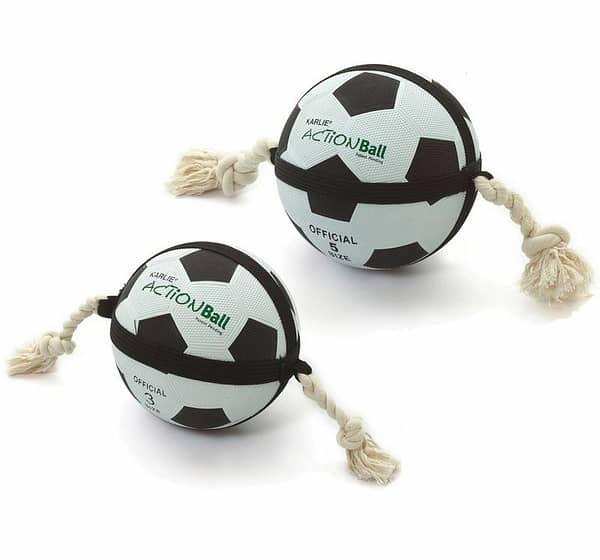 Koiran lelu Actionball jalkapallo narulla