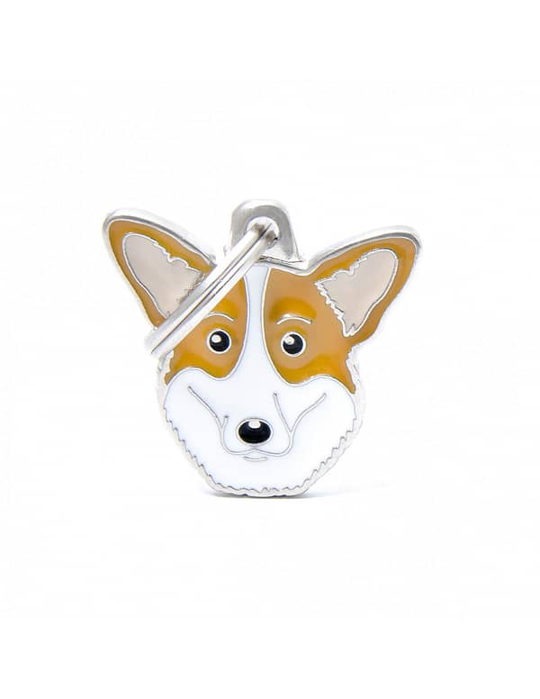 Nimilaatta kaiverruksella - koirarotu-nimilaatta welsh corgi