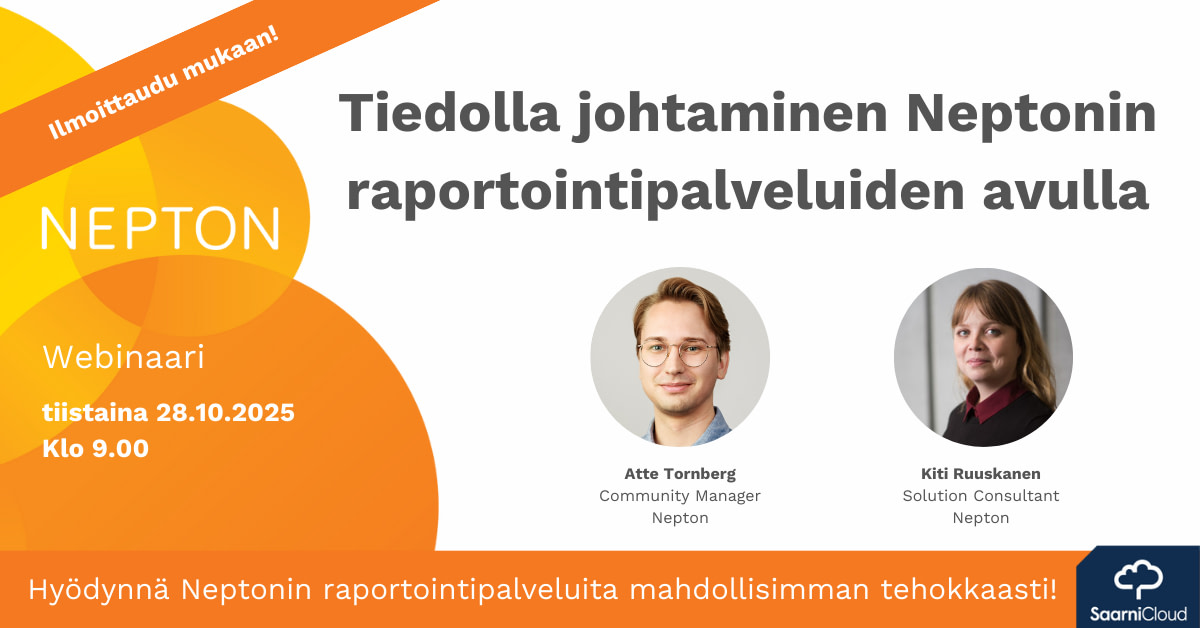 Webinaari: Tiedolla johtaminen Neptonin raportointipalveluiden avulla