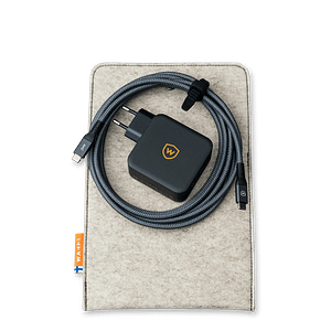 Watti bundle / Voima Dual laturi + Voltti 2m kaapeli (musta)