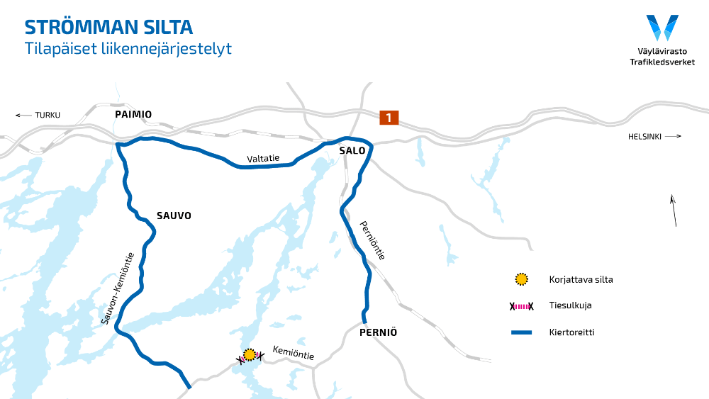 Srömman sillan korjaustyö