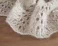 Light Beige Mohair Knitted Layer / Blanket