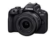Canon EOS R50 Black FrontSlantLeftRF16mmF2.8STM
