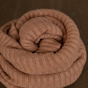 Newborn Photography - Camel Stretch Knit Wrap 140cm RIBBED