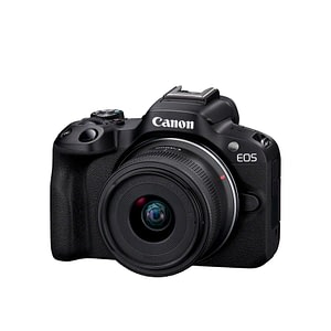 Canon EOS R50 + RF-S 18-45mm F4.5-6.3 IS STM musta