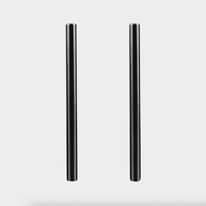 2pcs 15mm Black Aluminum Alloy Rod(M12-20cm) 8inch 1051
