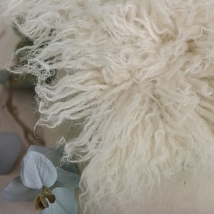 Newborn Photography - villainen kuvausalusta 50x40cm ivory