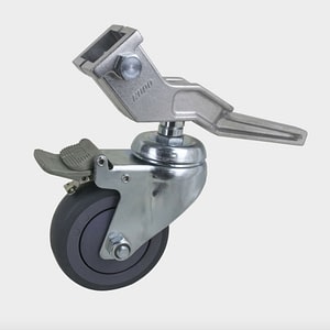 KUPO KC-100G 100MM CASTER WITH BRAKE 30MM SQUARE ADAPTER SET OF THREE