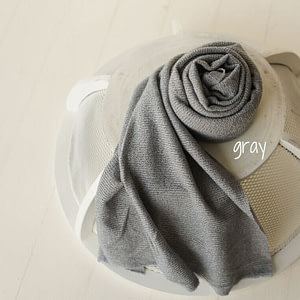Newborn Photography - Newborn Angora Wrap Gray