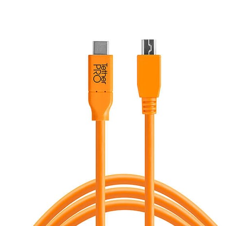 CUC2415-ORG_TetherPro_USB-C_to_2.0_Mini-B_5-Pin_15_ORG_MAIN