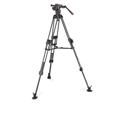 MANFROTTO Jalustakit Video Nitrotech 608 + 645 Fast Twin MS Hiilikuitu