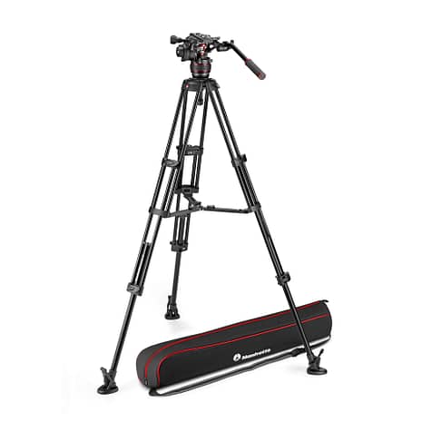 MANFROTTO Jalustakit Video Nitrotech 608 + Alu Twin MS Keskijakaja