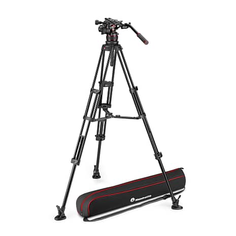 MANFROTTO Jalustakit Video Nitrotech 612 + Alu Twin MS Keskijakaja