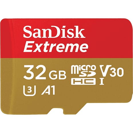 SANDISK MicroSDHC Extreme 32GB+Adap Rescue Pro Deluxe 100MB/s A1 C10 V30 UHS-I U3