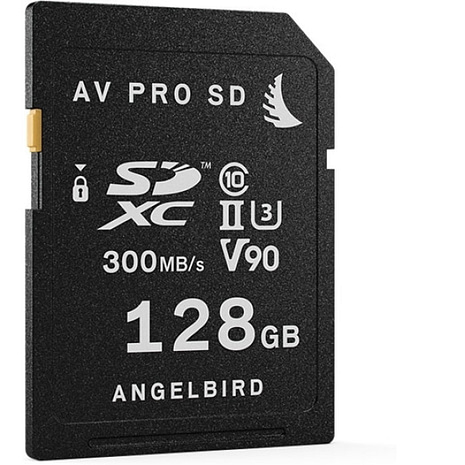 Angelbird Avp128sdx2 Av Pro Sd V90 Memory Card 128gb Front Angle