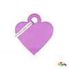 Nimilaatta - EXTRA vahva Alumiini pieni sydän, violetti