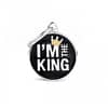 Koiran nimilaatta - CHARMS pieni ympyrä "I´m the king"
