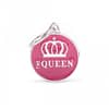 Koiran nimilaatta - CHARMS pieni ympyrä "Queen"