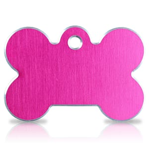 Koiran nimilaatta kaiverruksella - Hi-line Alumiini ISO luu, pinkki