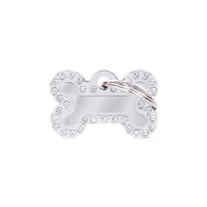 koiran nimilaatta glam swarovski hopeoitu pieni luu nimilaatat.com