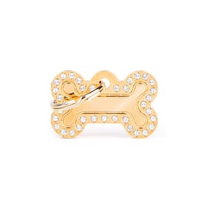 koiran nimilaatta glam swarovski kullattu pieni luu nimilaatat.com