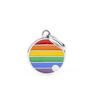 koiran nimilaatta rainbow sateenkaari pieni ympyrä nimilaatat.com