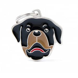 Nimilaatta kaiverruksella - koirarotu-nimilaatta rottweiler