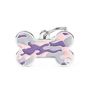 koiran nimilaatta camo iso luu pinkki nimilaatat.com