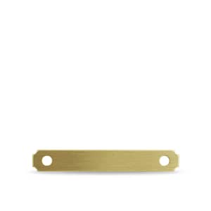 Hevosen riimuun / suitsiin nimilaatta - Messinki,  lyhyt 63mm x 10mm