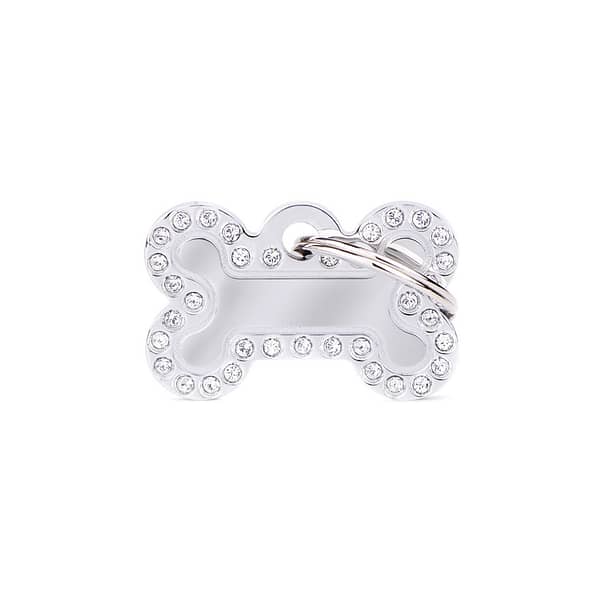 koiran nimilaatta glam swarovski hopeoitu pieni luu nimilaatat.com