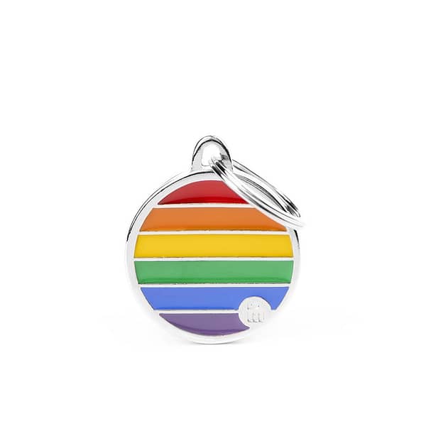 koiran nimilaatta rainbow sateenkaari pieni ympyrä nimilaatat.com