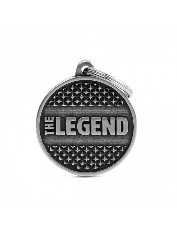 Kaiverrettu nimilaatta tai avaimenperä - BRONX ISO ympyrä "The Legend"