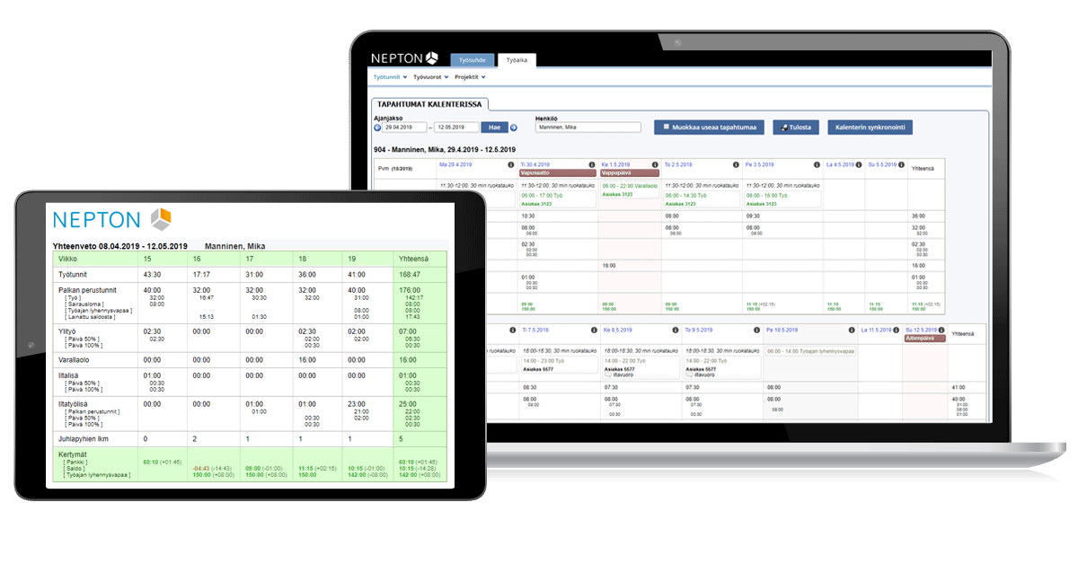 Finland's most popular time and attendance solution - Nepton