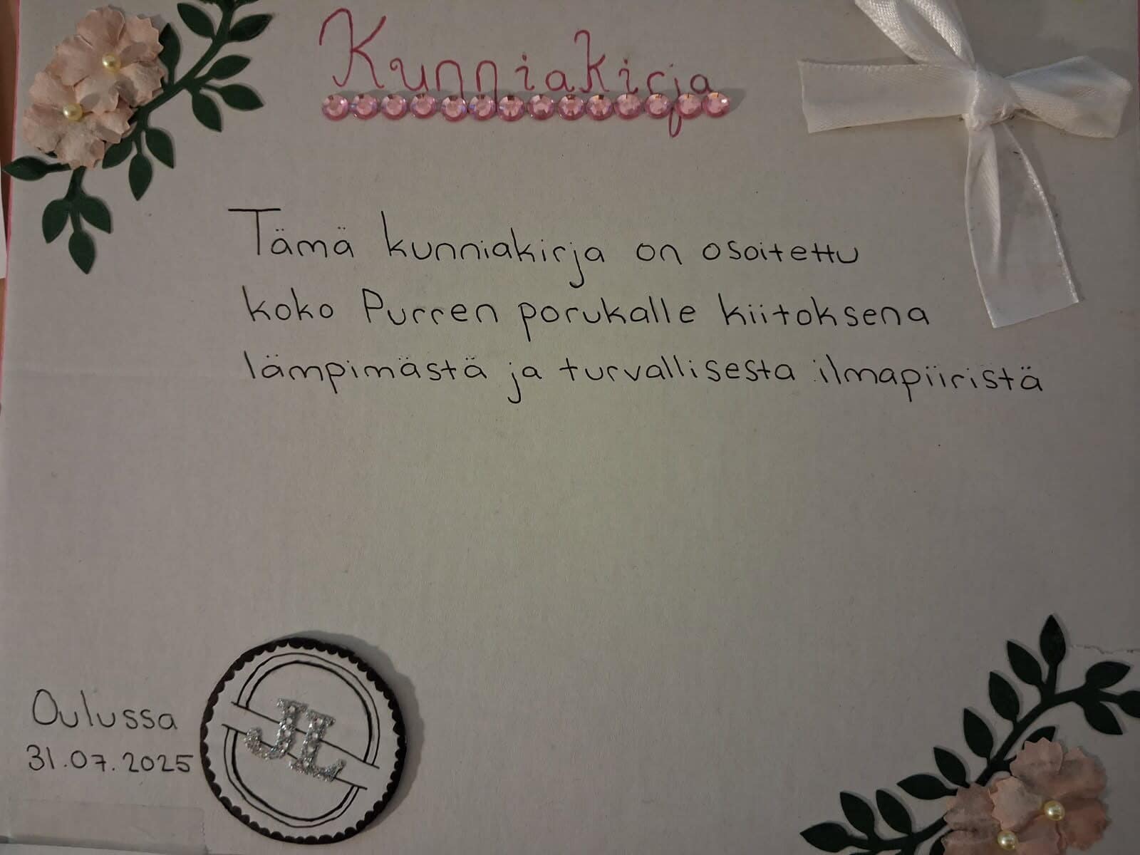 Tästä olemme ylpeitä!