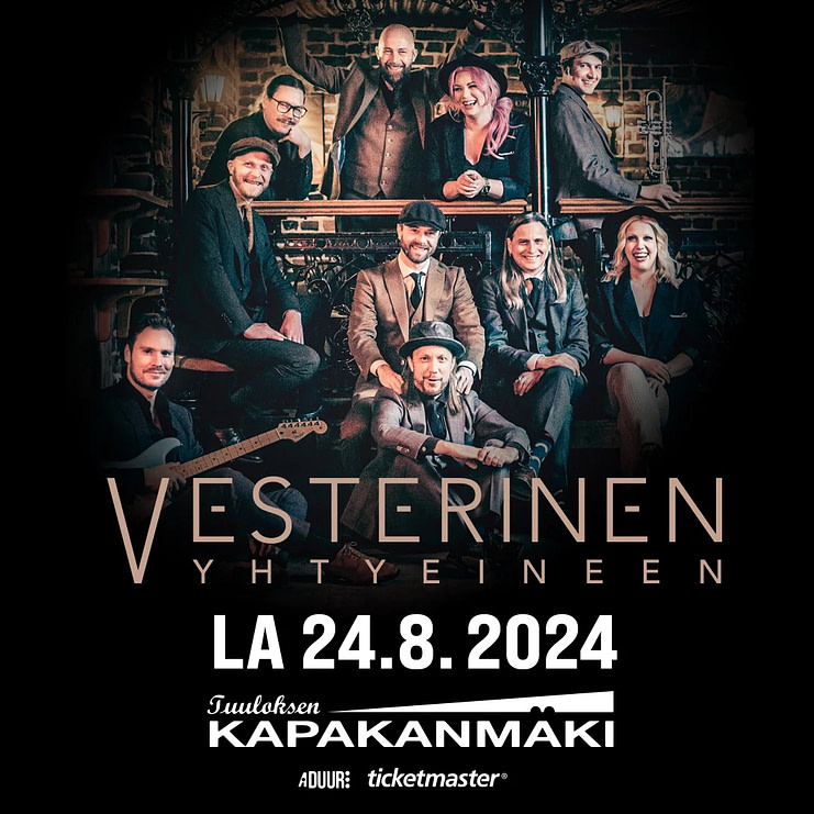 Vesterinen keikalla Tuuloksen Kapakanmäessä. 