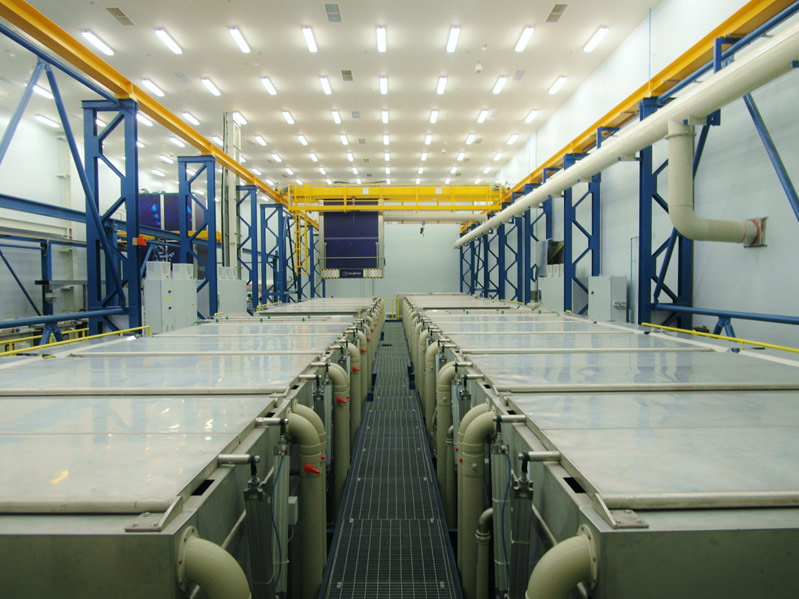 Galvatekin toimittama imailuteollisuuden puhdistuslinjasto.