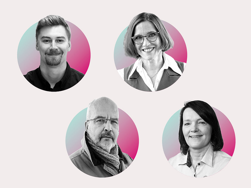 Kavokuvassa Ville Fock, Tiina Piira, Kimmo Himberg ja Sari Kurvinen