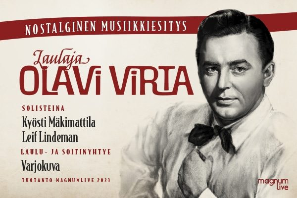 Laulaja Olavi Virta, konsertti. Kyösti Mäkimattila, Leif Lindeman