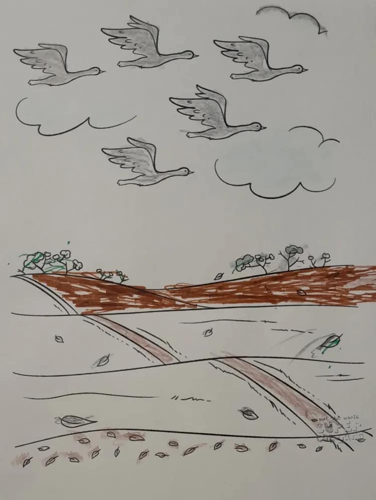 Kurkien muuttomatka etelään.