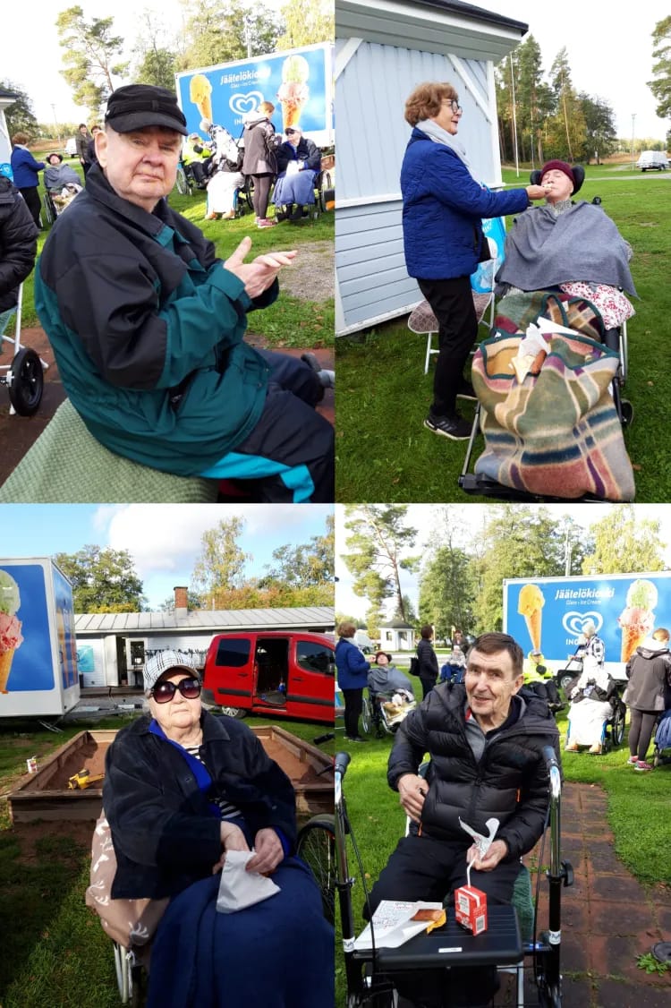 Meillä kävi onni kun aurinko paistoi ja oli suhteelisen lämmintä.